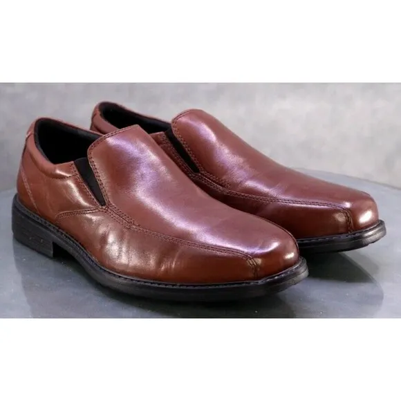 Bostonian Common Wealth Men's Dress Loafers Shoes Size 8 (W) Wide Leather EUC