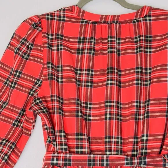 Boswell Tartan Plaid Yanis Button Up Midi Dress size small