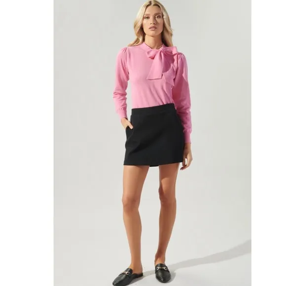 Bow Tie Neckline Sweater, New