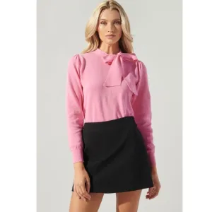 Bow Tie Neckline Sweater, New