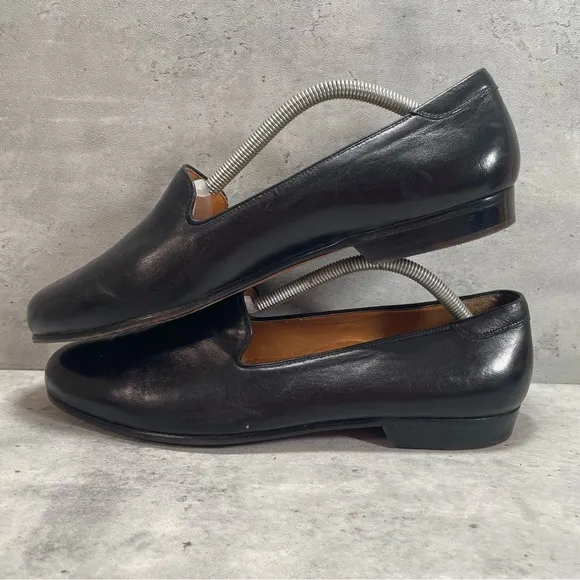 Bragano Made in Italy By Cole Haan Men's 10 M Black Low Vamp Formal‎ Loafers
