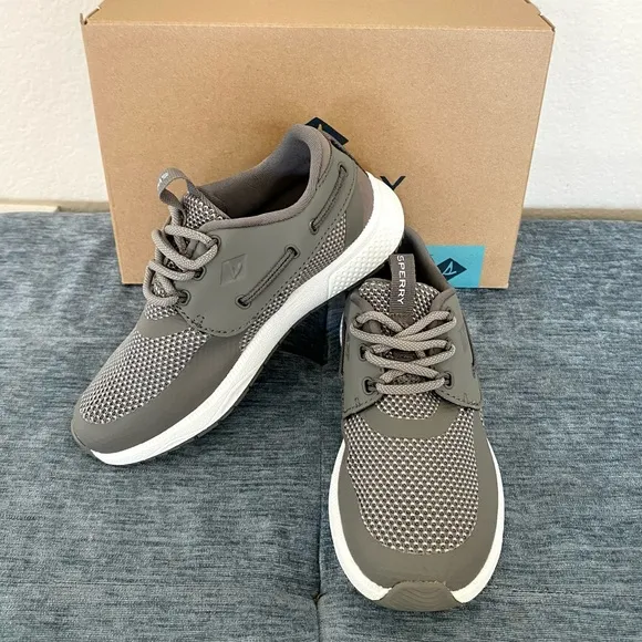 BRAND NEW - SPERRY Boat Water Walk Shoes Boys Kids SP-7 SEAS 3 GREY - Size 12.5
