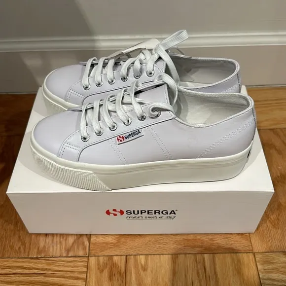 BRAND NEW Superga Nappa Platform Sneakers Size 8 1/2