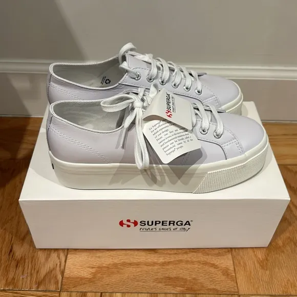 BRAND NEW Superga Nappa Platform Sneakers Size 8 1/2