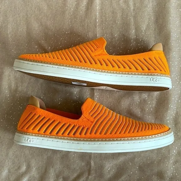 Brand New UGG Sammy Breeze Slip-On Bright Neon Orange Sneakers