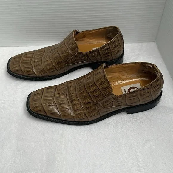 Brand Q Leather Men’s Hand Made‎ Leather Loafers Derby Shoes Size 9.5