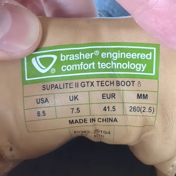 Brasher Supalite II GTX Tech Boot Size 8 Mens Brown Leather Hiking Waterproof
