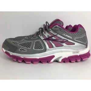 Brooks Ariel 14 Gray Purple Women Running Walking Exercise Gym Sneakers Size 9
