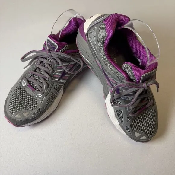 Brooks Ariel 14 Gray Purple Women Running Walking Exercise Gym Sneakers Size 9