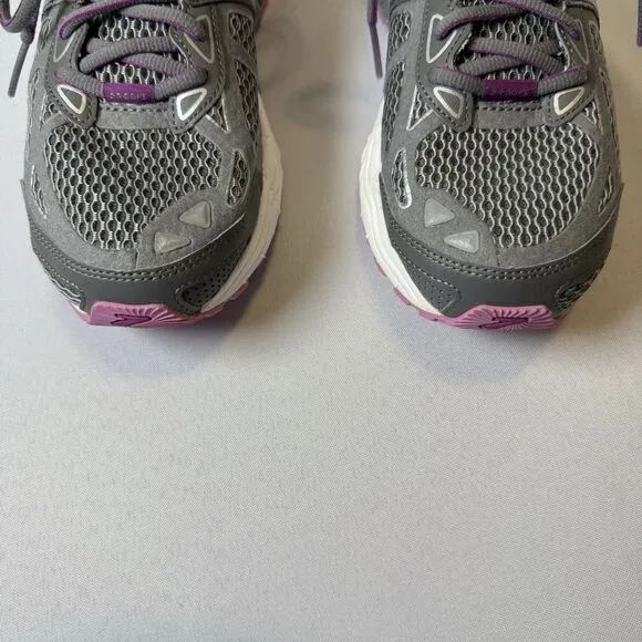 Brooks Ariel 14 Gray Purple Women Running Walking Exercise Gym Sneakers Size 9