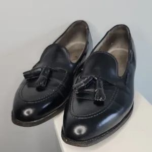 Brooks Brothers Black Leather Tassel Loafers Size 11