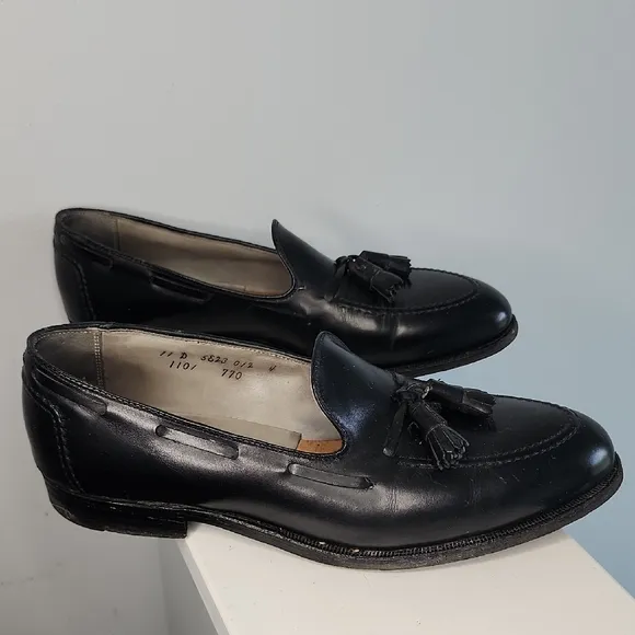 Brooks Brothers Black Leather Tassel Loafers Size 11