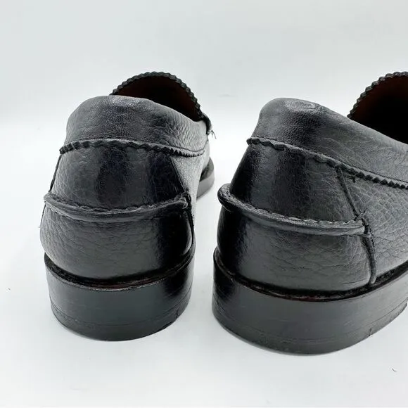 Brooks Brothers x Allen Edmonds Black Leather Penny Loafers 10.5 D