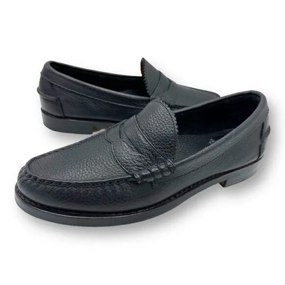 Brooks Brothers x Allen Edmonds Black Leather Penny Loafers 10.5 D