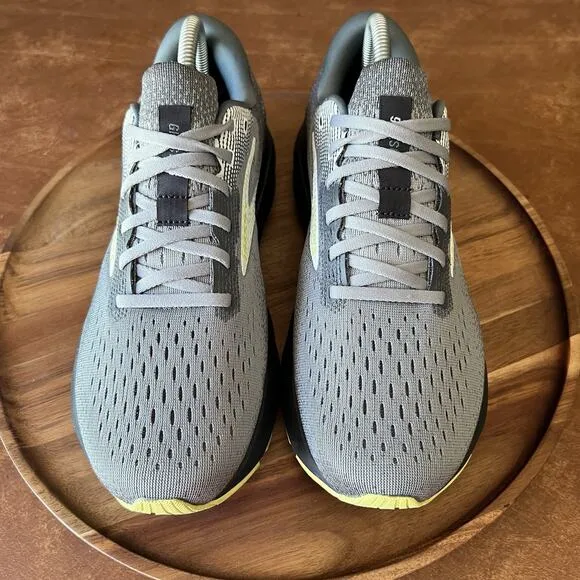 Brooks Ghost 16 Running Athletic Shoes Sneakers Gray Mens Size 8 Wide 2E