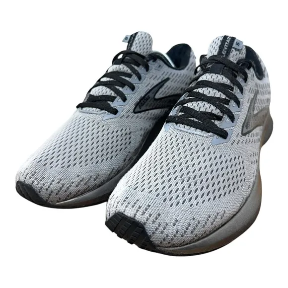 Brooks Levitate 5 Mens 10 D Shoes Gray Running Walking Gym Cushion Lace Up
