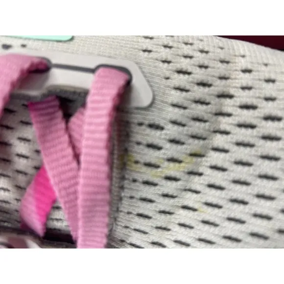 Brooks Shoes Women 10 Ghost 14 Gray Pink Yucca Running Athletic Sneakers Walk