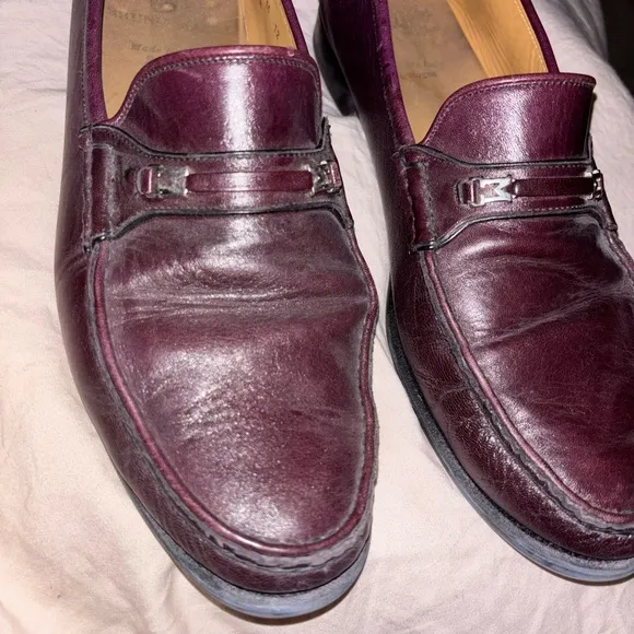 Brown Leather Slip-On Loafers with Moccasin Style
