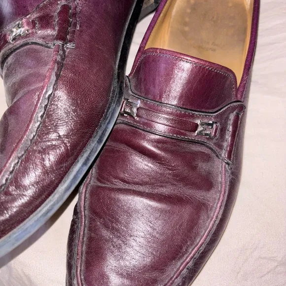 Brown Leather Slip-On Loafers with Moccasin Style