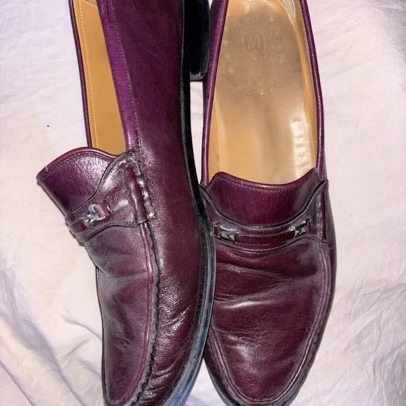 Brown Leather Slip-On Loafers with Moccasin Style