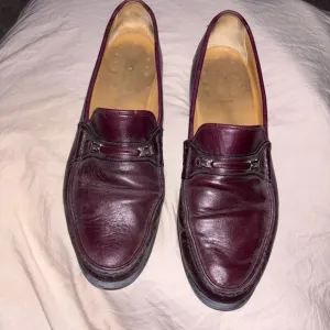 Brown Leather Slip-On Loafers with Moccasin Style