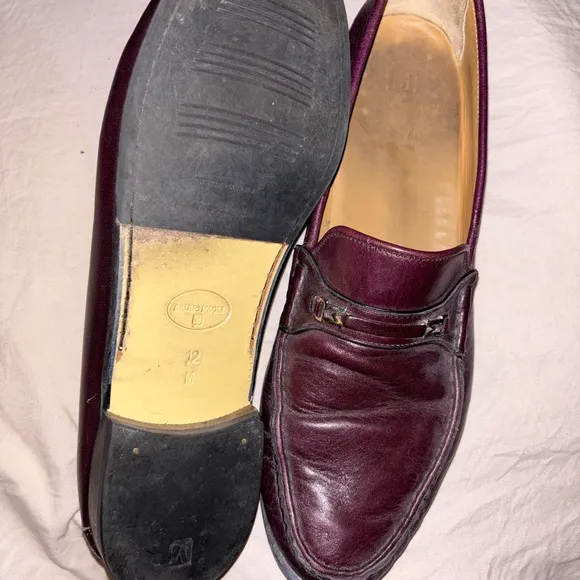 Brown Leather Slip-On Loafers with Moccasin Style