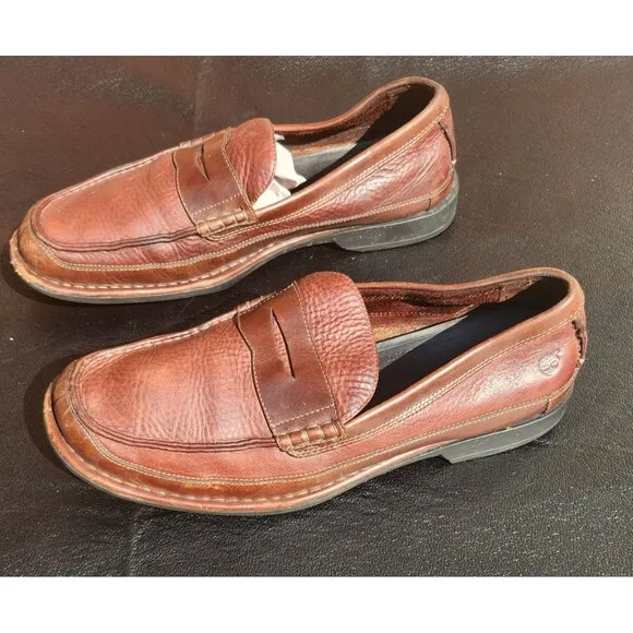 Brown Timberland Mens Leather‎ Loafers Size 11.5M