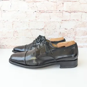Bruno Magli Black Leather Loafers Slip-Ons