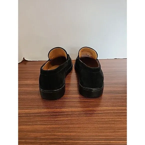 Bruno Magli Loafers Mens 9 Black Suede Bit Blaine Dress Shoes Slip‎ On Italy