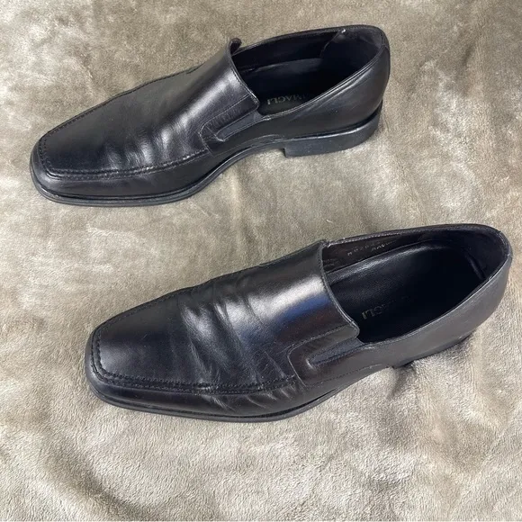 Bruno Magli Men’s Black Leather Loafers Size 8