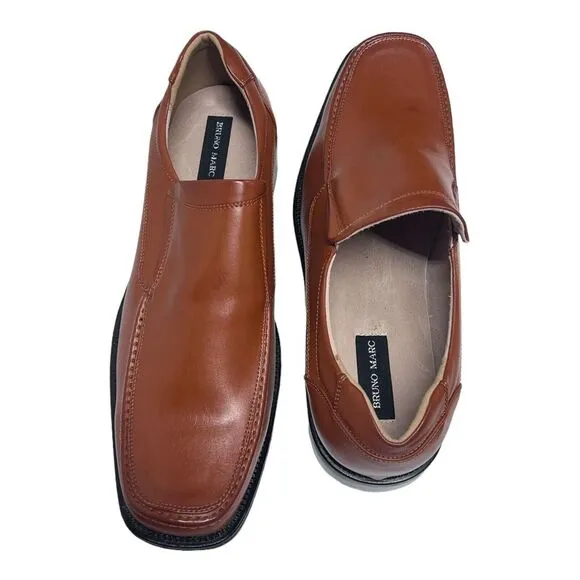 BRUNO MARC Men's  Dress Loafers Shoes, Brown - US Size 15