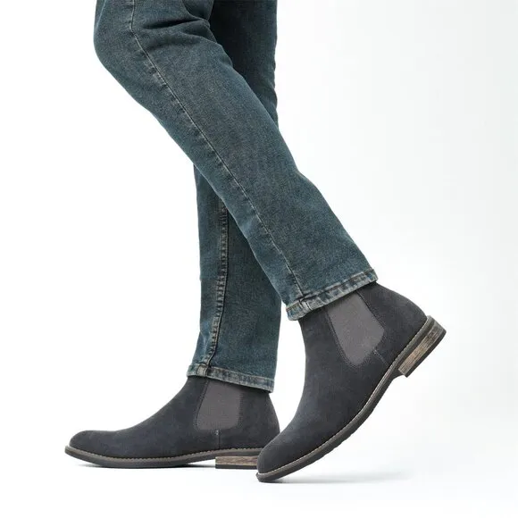 Bruno Marc New York Timeless Suede Leather Chelsea Boots Men's Size 15