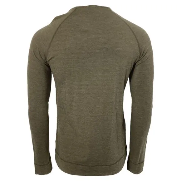 Burberry Brit Crewneck Long Sleeve T-Shirt in Olive Lyocell
