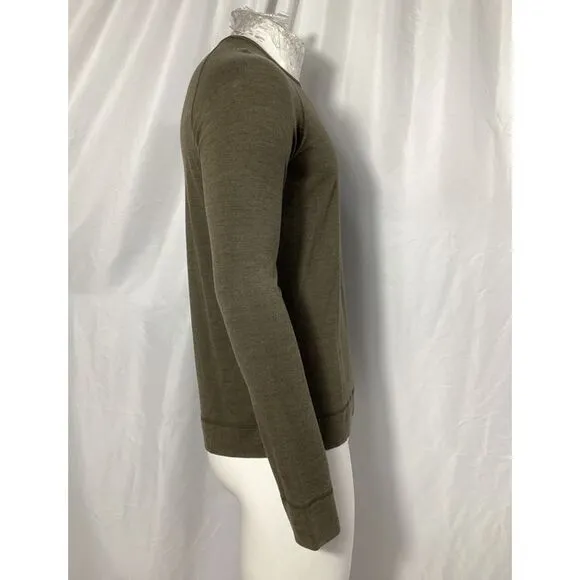 Burberry Brit Crewneck Long Sleeve T-Shirt in Olive Lyocell