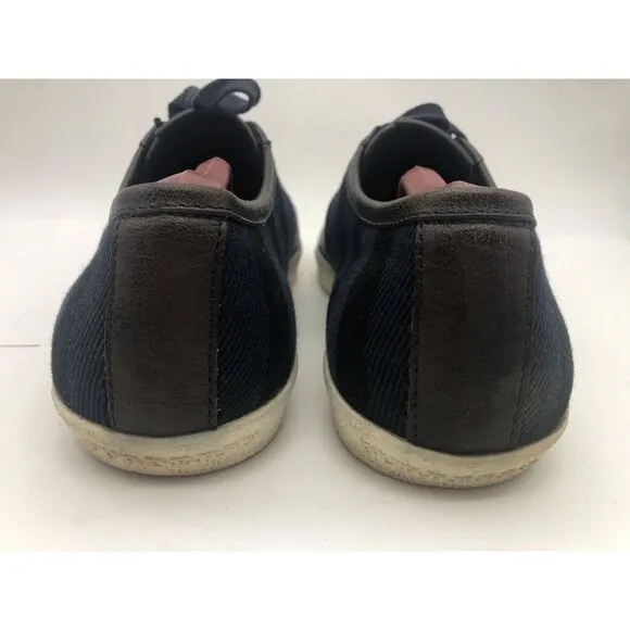 Burberry Low Top Sneakers Brown Leather Nova Check‎ Canvas Mens Size EU 42 US 9