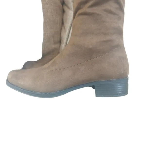 Bussola Brown Suede Knee High Boots Women's Tall Brown Boots size 6