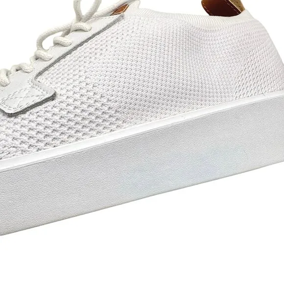 BYLT | Men | Lido Knit White Minimalist Casual Lace Sneakers | Size 12