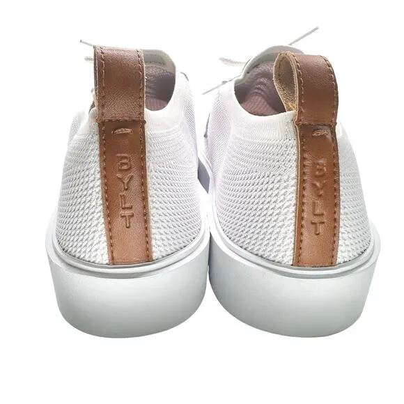 BYLT | Men | Lido Knit White Minimalist Casual Lace Sneakers | Size 12