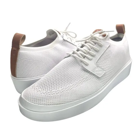 BYLT | Men | Lido Knit White Minimalist Casual Lace Sneakers | Size 12