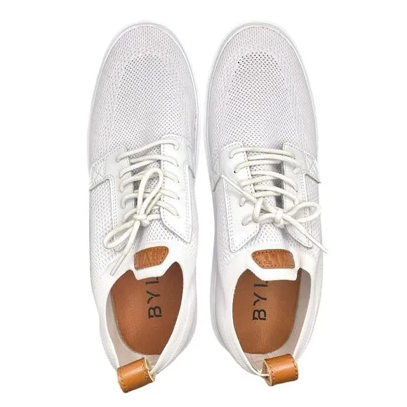 BYLT | Men | Lido Knit White Minimalist Casual Lace Sneakers | Size 12