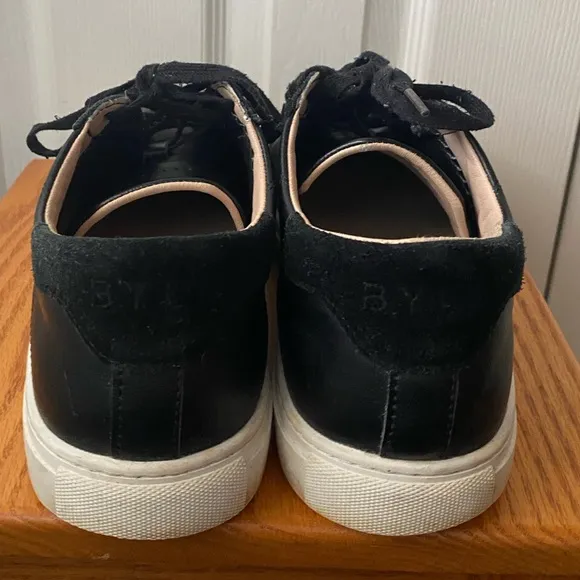 BYLT Premium Basics Retroday Black Leather/Suede Low Sneakers SZ 13
