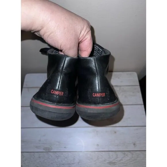 CAMPER Lightweight Alicante Beetle Mens Black Ankle Boots Shoes Sz 43