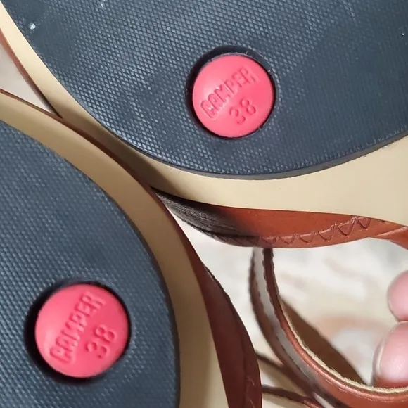 Camper Myriam tan heeled sandals