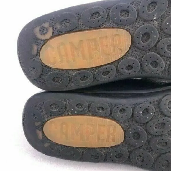 Camper Peu Pista Black Leather Sneakers EUR 44