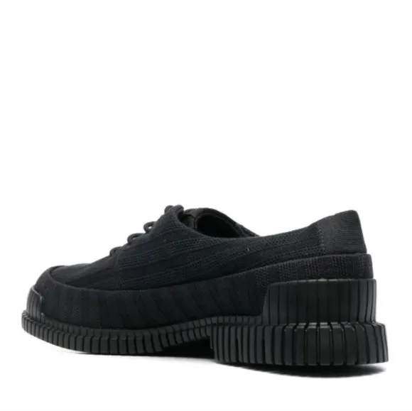 Camper (Size 45/US 11) Men's Black &quot;Pix Ribbed&quot; Knit Lace Up Oxford Sneakers