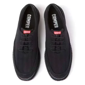 Camper (Size 45/US 11) Men's Black &quot;Pix Ribbed&quot; Knit Lace Up Oxford Sneakers