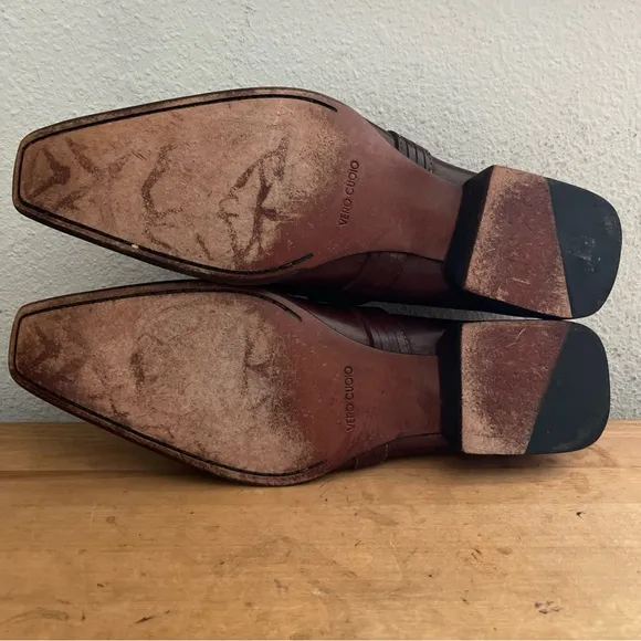 Canali Italian Brown Leather Fringed Stitched Welt Loafer Men’s Dress Shoes 44