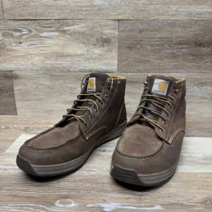 Carhartt Lightweight Brown Leather Wedge Heel Moc Toe Chukka Boots Men's Size 12