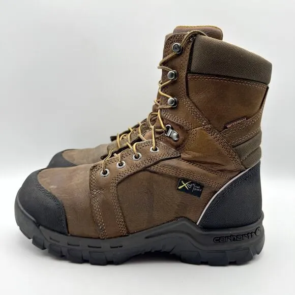 Carhartt Men Rugged Flex 8&quot; Composite Toe Work Boot US 8.5M EU 41.5 Brown WP GUC