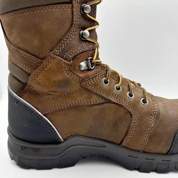 Carhartt Men Rugged Flex 8&quot; Composite Toe Work Boot US 8.5M EU 41.5 Brown WP GUC